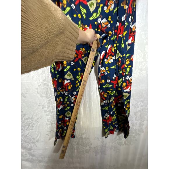 Disney Flannel Pants 4XL TALL Navy Scrooge McDuck Pockets Duck Sleep Villians - Picture 8 of 13